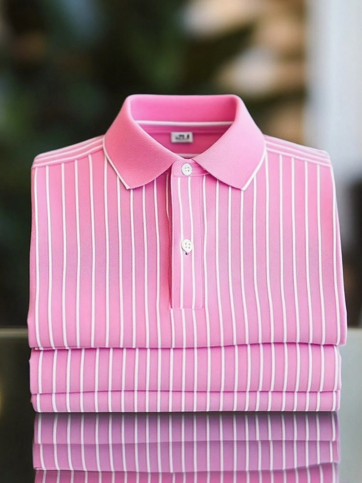 Men's Classic Business Button Short Sleeve Polo Shirt