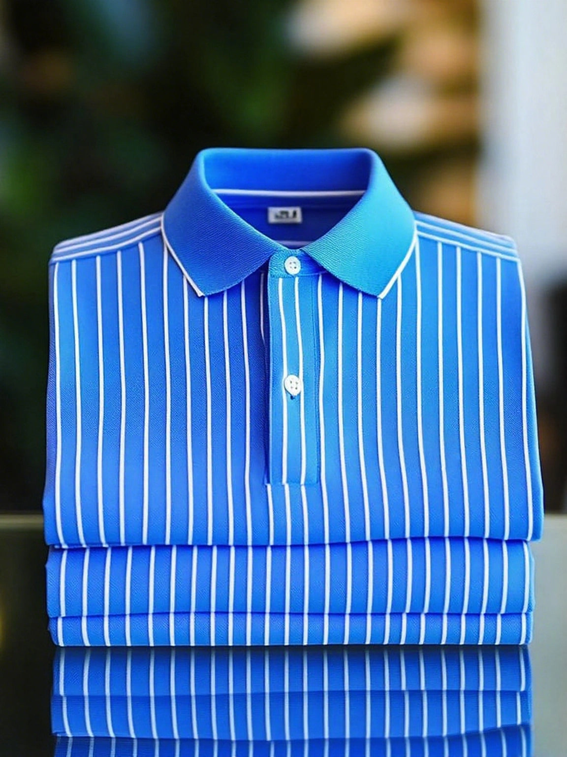 Men's Classic Business Button Short Sleeve Polo Shirt